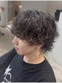サーフカールツイストシャドウパーマバズカットマレットヘア眉毛