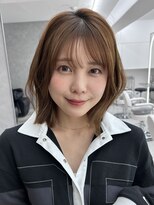 サンドイエナ 横浜店(sand yena)&nbsp;ボブディオリーブベージュ髪質改善縮毛矯正フェイスレイヤー