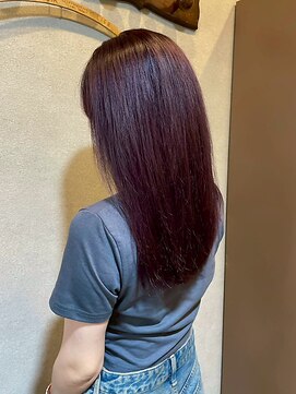 ヘアプレイスソル (HAIR PLACE SoL) 髪質改善/ナチュラルストレート/艶髪/レッドパープル