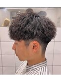 波巻きツイストパーマ