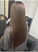 美髪ストレート×ナチュラルブラウンロング