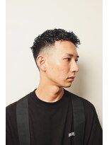 メリケンバーバーショップ フクオカ(MERICAN BARBERSHOP FUK)&nbsp;サイドパートショートセミウェットワイルドツーブロックテクノ3