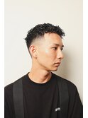 サイドパートショートセミウェットワイルドツーブロックテクノ3