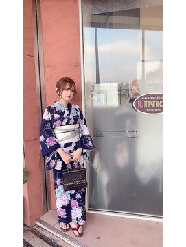 リンクス(LINKS) 浴衣着付けヘアアレンジ