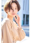 【noah ecle】グレージュ似合わせひし形ショート