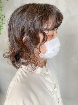 テトヘアー(teto hair) ミディアムウルフ、ボブウルフ、ウルフパーマ、ニュアンスパーマ