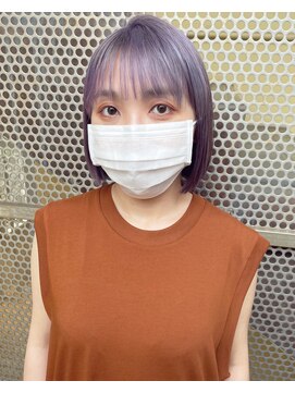 エンシー(ENCI) ハイトーン／パープル/ミニボブ/ぷつっとボブ/くすみブルー