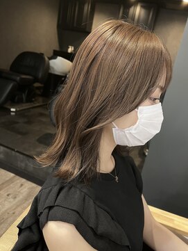 オリジンアド(ORIGIN+) milk tea beige/顔まわり/韓国/切りっぱなし/くびれヘア