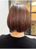 《knit銀座》大人可愛い20代30代40代ショートボブ丸み前下がり