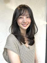 ルル 表参道(lulu.) レイヤーカット　小顔ヘア　ミディアム　ロング　HARUNA