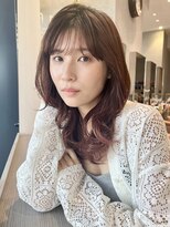 エムスラッシュ みなとみらい馬車道店(M SLASH)&nbsp;大人かわいい/ベージュピンク/シースルーバング/波巻き/馬車道