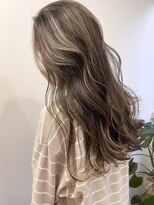 ピープスアンドスー 表参道 渋谷(Peeps&Suu.) 外国人風バレイヤージュアッシュグレージュ