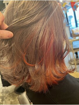 フーセカンド(hu2) インナーカラーオレンジ