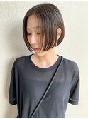 【morio札幌】札幌ショートボブ　大人かわいい黒髪ぱつっとボブ