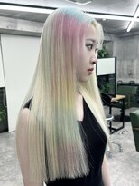 モニカ 栄店(MONIQA)&nbsp;抜きっぱなしブロンド　デザインカラー