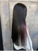 スーパー黒髮ロング＆インナーカラー