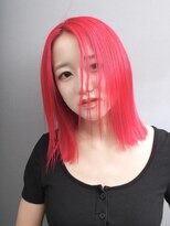 レボル(REVOL)&nbsp;レッドカラー☆推し活推しカラーハイトーン渋谷ブリーチヘアメ