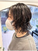 【白石】韓国風毛先くしゃっとニュアンスパーマ/ウルフボブ