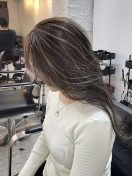 ブレンド 渋谷(BLend) マチルダボブ前髪ハイライトグレージュ