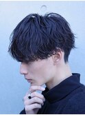 波巻きパーマ緩めシャドウパーマメンズパーママッシュウルフヘア
