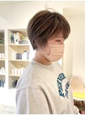 【CROP】ハイライト×白髪ぼかし×ショートヘア