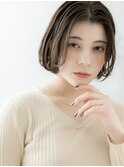黒髪/ボブルフ/ネビージュ/小顔/ワンレン/髪質改善/前髪/盛岡40