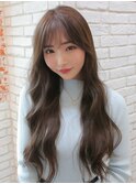 《Agu hair》ワイドバング×ワンホンロング