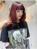 レッドにブラックのエンドカラー