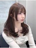 【韓国ヘア】顔まわりレイヤーカットくびれミディアム心斎橋