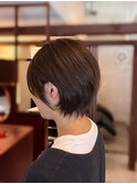 レイヤーショート/レイヤーカット/チョコレートブラウン