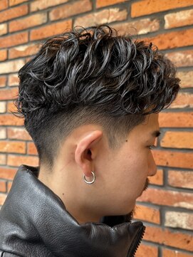 ピンパーマ×アップバング