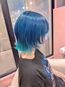 インナーカラー/デザインカラー/ブルーカラー/水色カラー