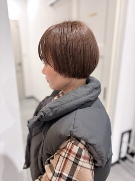 マッシュボブ×ベージュカラー