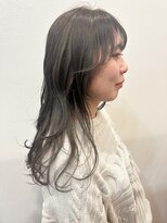 美容室ヒラトヤ 都南店 ミルクティーベージュモテ髪ロングヘアくびれヘア韓国風ヘア