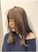 ブリーチなしグレージュカラー×レイヤーカットでイメチェンヘア