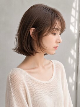 トリッカ シブヤ(TRICCA SHIBUYA) 切りっぱなしボブ/外ハネミディ/レイヤーボブ/ベージュカラー
