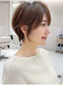 似合わせショート30代40代小顔銀座ひし形前上がり縮毛矯正ボブ