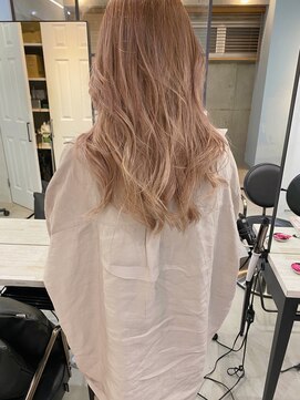 ヌイ 横浜(nui) ピンクベージュ_くびれミディラベンダーカラーくすみカラー