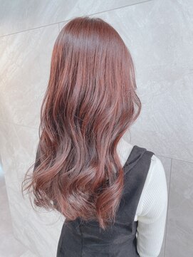 ドゥマン(Demain) ブリーチなし/透明感/ピンクベージュ/小顔/レイヤーワンホンヘア