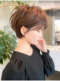大人ショートボブ/前下がりショート/束感ショート/30代40代50代