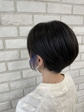アッシュ 稲田堤店(Ash) イヤリングアッシュブルージュ×ショートボブ