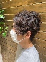 ヘアサロン フラット(hair salon flat) ナチュラルセンターパートウルフマッシュ20代30代