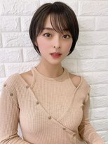 ロンドジェネルーズ 柏(Lond generous)&nbsp;【generous柏】斜めバングの小顔ショートボブ 【前髪カット】