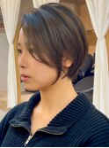 オリーブグレー/レイヤーカット/黒髪/マロンベージュ/横浜
