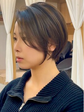 ロンドシエル 横浜(Lond ciel) オリーブグレー/レイヤーカット/黒髪/マロンベージュ/横浜