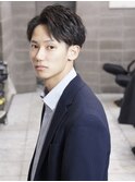 七三分け×リバーススタイル