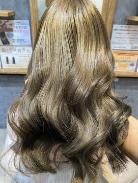 シャルム 浜田店(charme) ブリーチ１回オリーブグレージュ【ケアブリーチ使用】