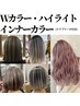 ダブルカラー・ハイライト・インナー・グラデ 【ケアブリーチ付】 ￥12000