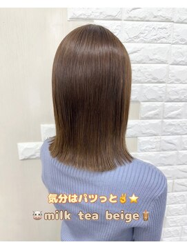 ミウミウヘア(miu miu hair) 気分はパツっと☆ミルクティーベージュ♪