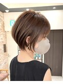 30代40代50代絶壁解消前髪あり小顔前下がりショートボブ